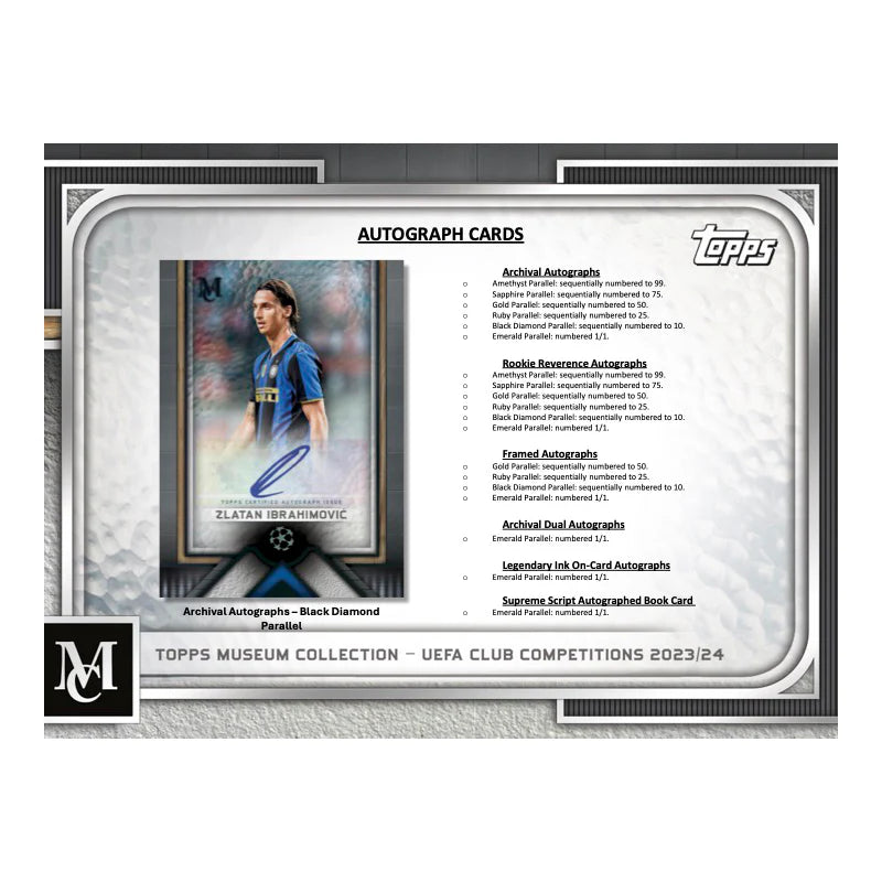 2023/24 Topps Museum Collection UEFA Champions League Soccer Hobby Box