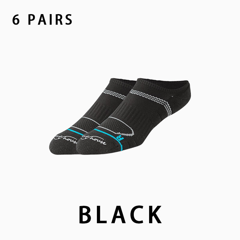 Men's Low Cut Breathable Running Socks(6 pairs）