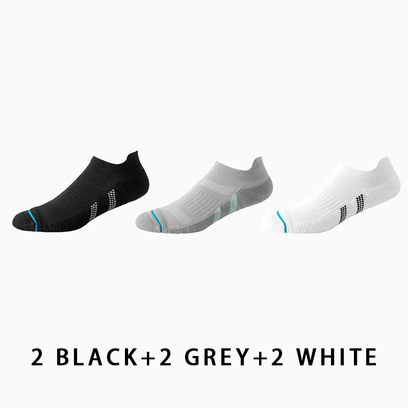 Men's Breathable Towel Sole Running Socks（6 pairs）