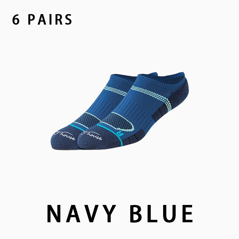 Men's Low Cut Breathable Running Socks(6 pairs）