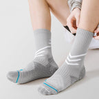 Non-slip Mid-calf Men's Running Socks(6 pairs）