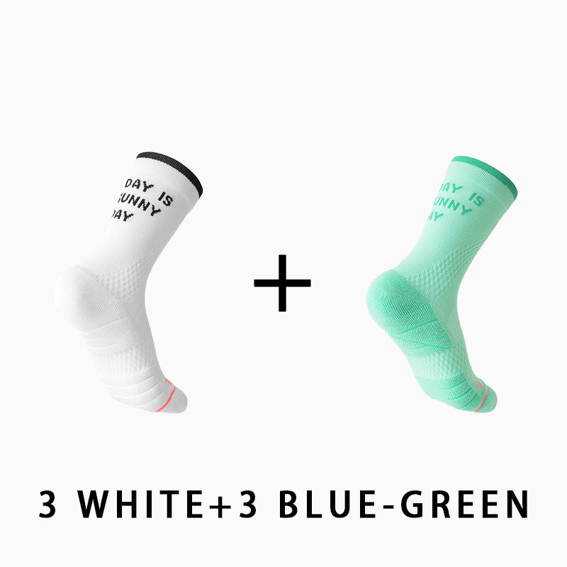 Mid Crew Towel Bottom Women's Cycling Socks（6 pairs）