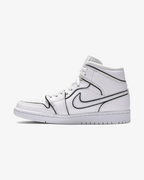 NIKE AIR JORDAN1 MID SE WMNS IRIDESCENT REFLECTIVE WHITE