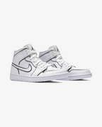 NIKE AIR JORDAN1 MID SE WMNS IRIDESCENT REFLECTIVE WHITE