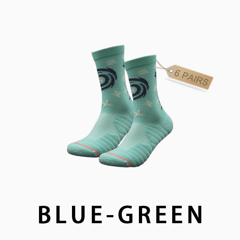 Breathable Mid-calf Women Running Socks（6 pairs）