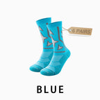 Men's Mid-calf Running Socks(6 pairs）