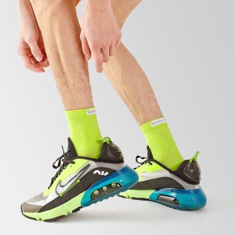 Men's Mid-calf Towelling Sole Running Socks(6 pairs）