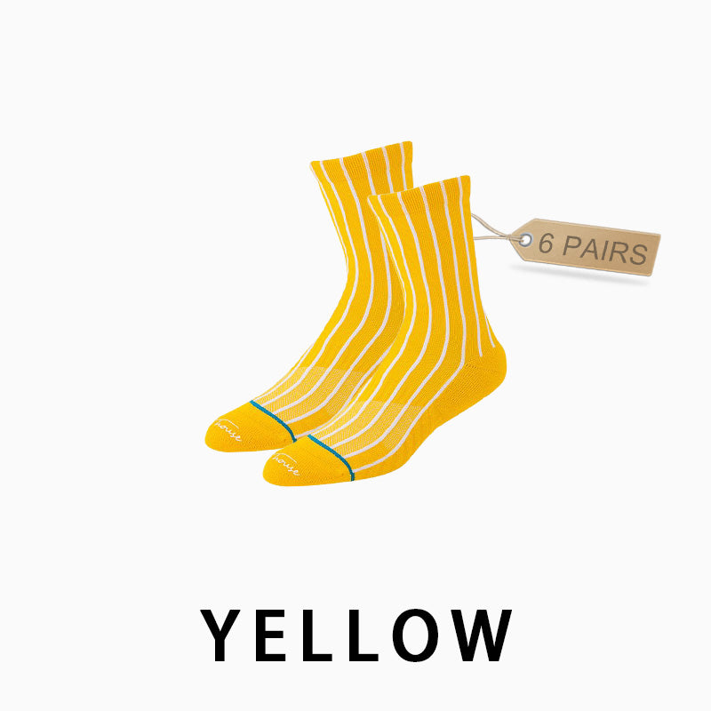 Men's Mid-calf Running Socks(6 pairs）