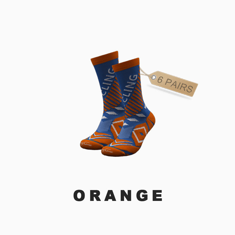 Men's Breathable Bike Riding Socks（6 pairs）