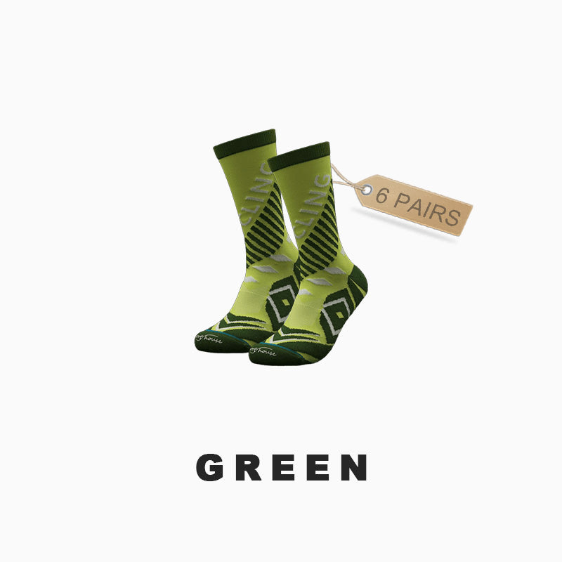 Men's Breathable Bike Riding Socks（6 pairs）