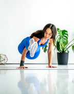 Women's YOGA Socks - Purple Blue White