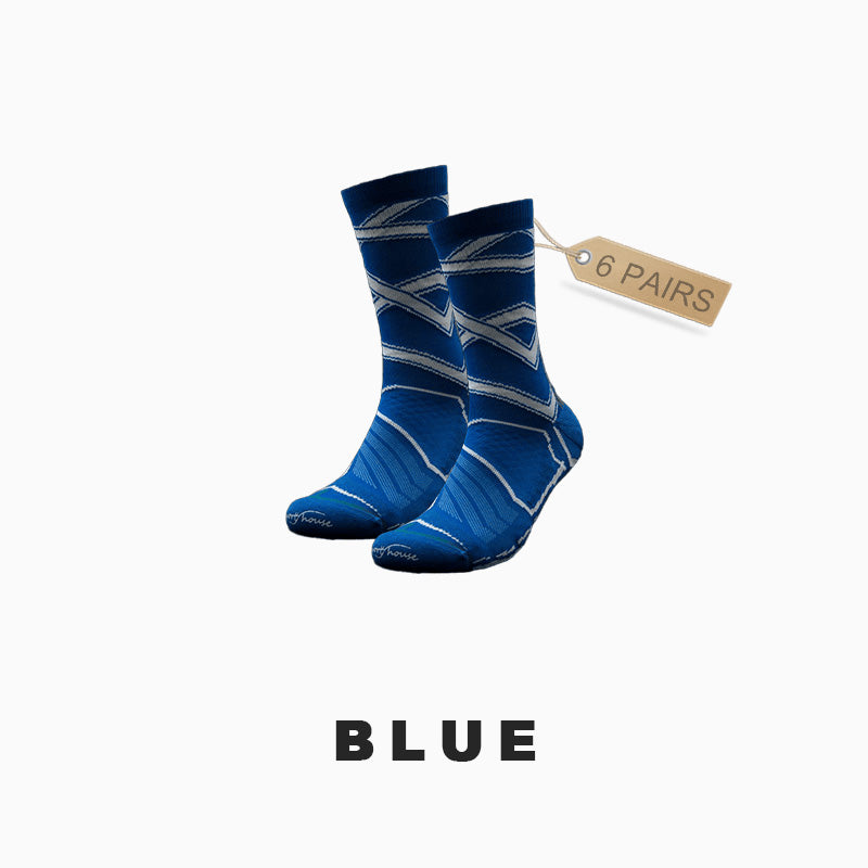 Men's High Top Professional Cycling Socks (6 pairs)