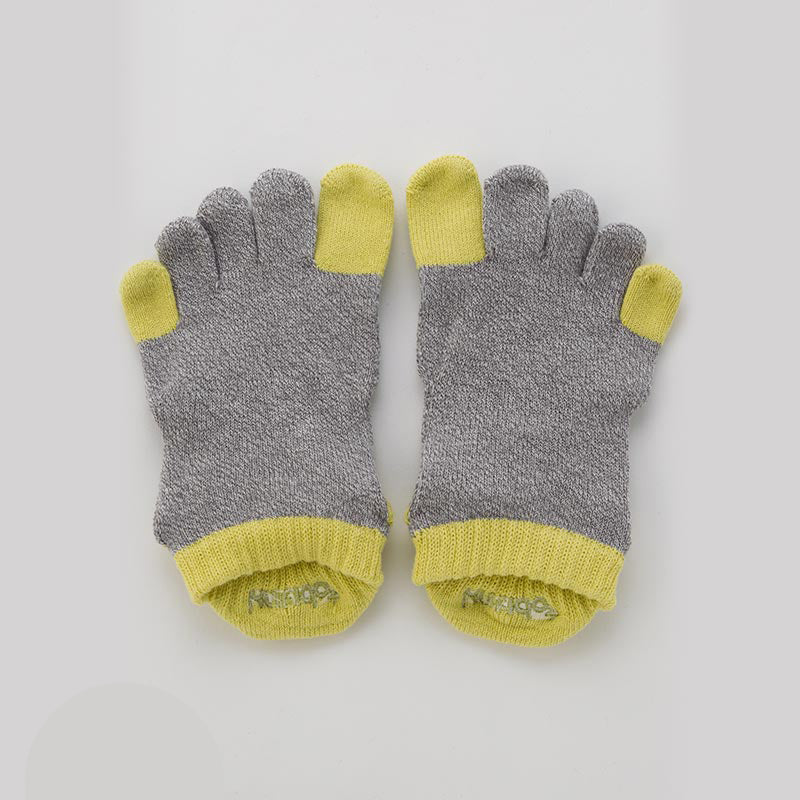 Botanical Dyed Open Toe Socks With Power Pads