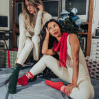 Naughty or Nice Ruffle - Crew Grip Sock (Barre / Pilates)