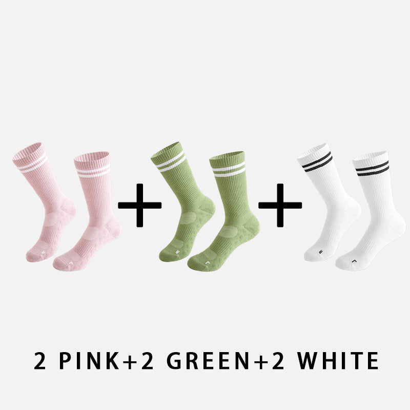 Mid-calf Women‘s Yoga Socks  (6 pairs）