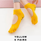 Professional Women's Pilates Yoga Socks（6 pairs）