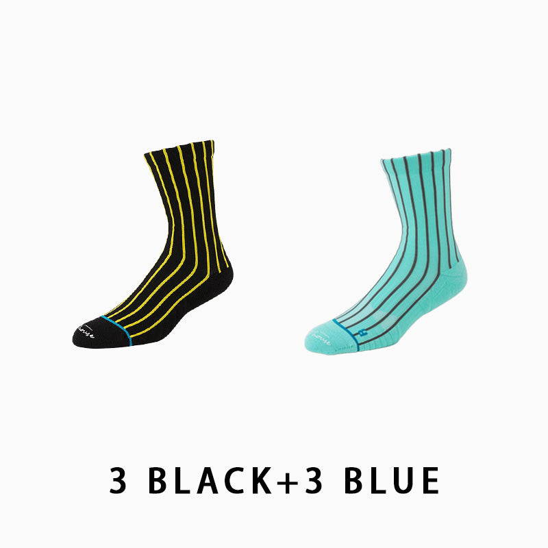 Men's Mid-calf Running Socks(6 pairs）