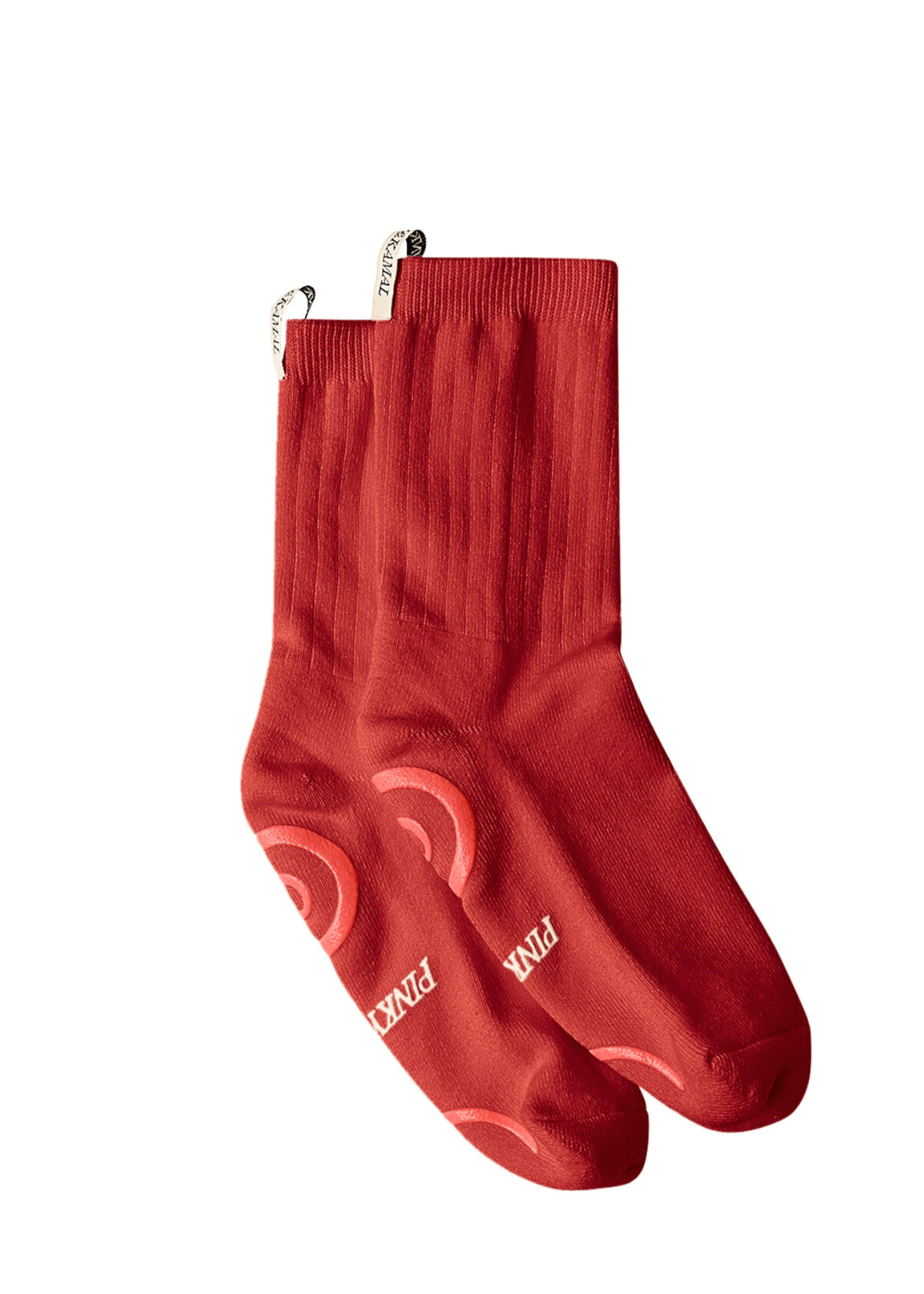 Pilates Spiral Grip Sock - Red