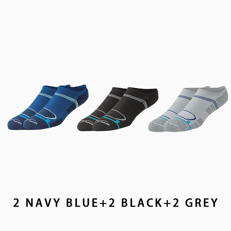 Men's Low Cut Breathable Running Socks(6 pairs）