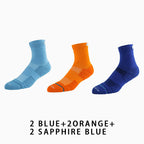 Men's Mid-calf Towelling Sole Running Socks(6 pairs）