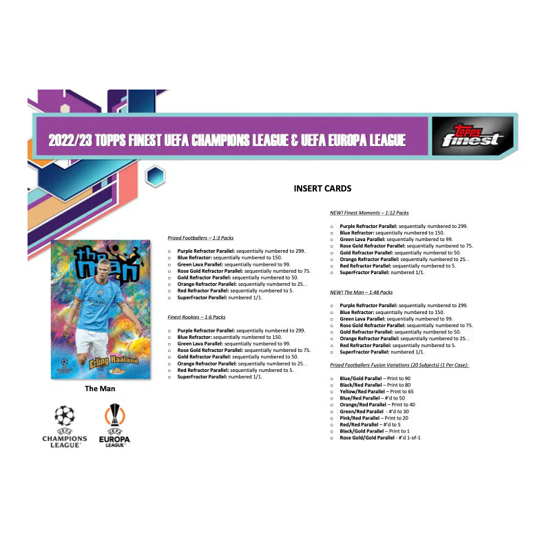2022/23 Topps Finest UEFA Soccer Hobby Box
