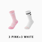 Women Breathable Mid-calf Running Socks(6 pairs）