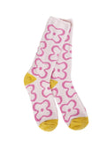 Cozy Cali Crew Socks (Flower Pink)