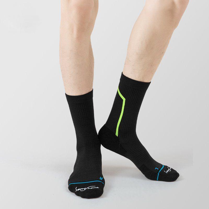 Men's Breathable  Mid-calf Cycling Socks （6 pairs）