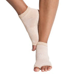 Tucketts Anklet Apricot Zen Pilates Socks - Non-Slip Grip, Open Toe, Barre & Yoga - Women's