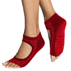 Tucketts Allegro Pilates Socks - Non-Slip Grip, Open Toe, Barre & Yoga - Women's