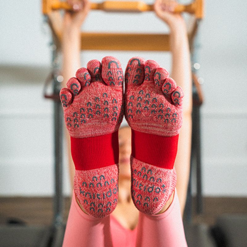 Arch Support Ankle Grip Toe Socks With Power Pads