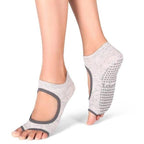 Tucketts Allegro Pilates Socks - Non-Slip Grip, Open Toe, Barre & Yoga - Women's