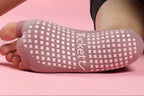 Tucketts Flow Mauve Pique Pilates Socks - Non-Slip Grip, Open Toe, Barre & Yoga - Women's