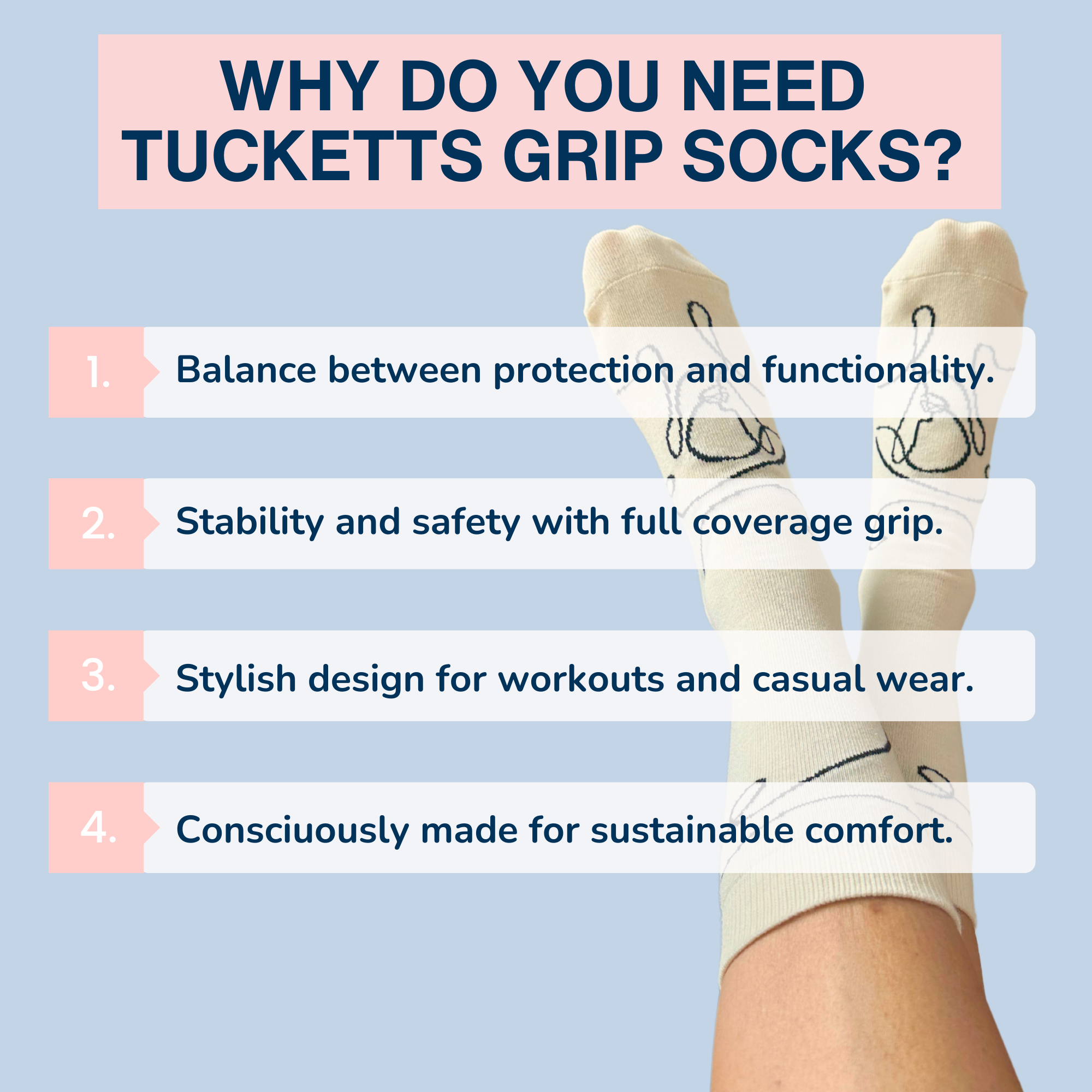Tucketts Crew Closed Toe - Cornsilk Sands  Pilates Socks - Non-Slip Grip, Closed Toe, Barre & Yoga - Women's