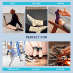 Tucketts Crew Pilates Socks - Non-Slip Grip, Open/Closed Toe, Barre & Yoga - Women's