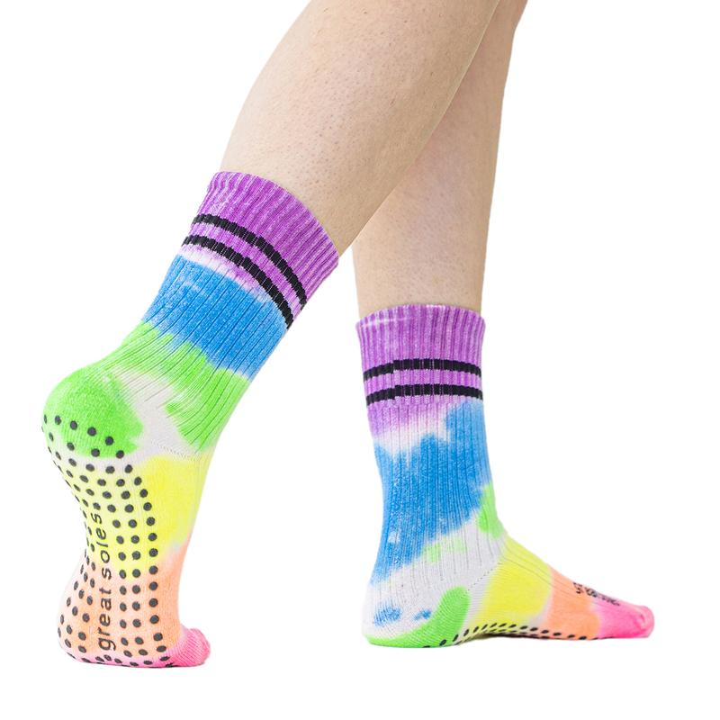 Elliott Crew Grip Sock - Tie-Dye (Barre / Pilates)