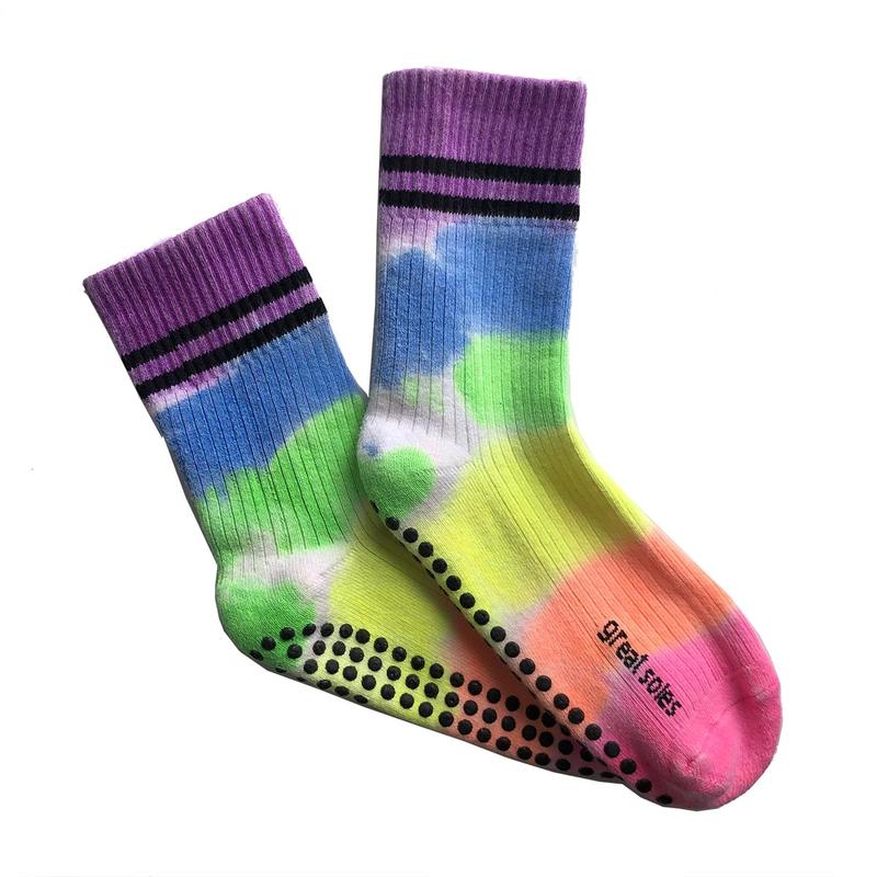 Elliott Crew Grip Sock - Tie-Dye (Barre / Pilates)