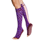 Tucketts Knee High Pilates Socks - Non-Slip Grip, Open Toe, Barre & Yoga - Women's
