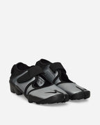 Women's Air Rift Leather Sandals Metallic Silver / Black