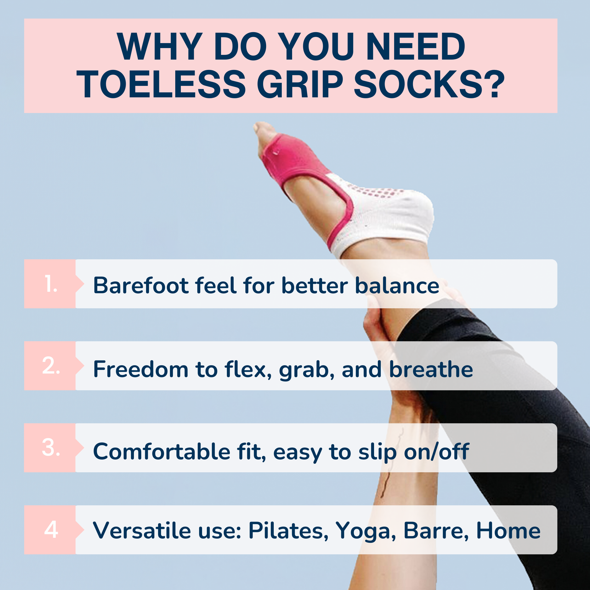 Tucketts Allegro Black Swan Pilates Socks - Non-Slip Grip, Open Toe, Barre & Yoga - Women's