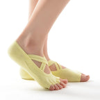 Cross Straps Five Toe Sport Yoga Socks （5 Units）