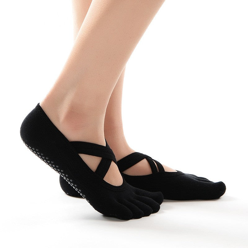Cross Straps Five Toe Sport Yoga Socks （5 Units）