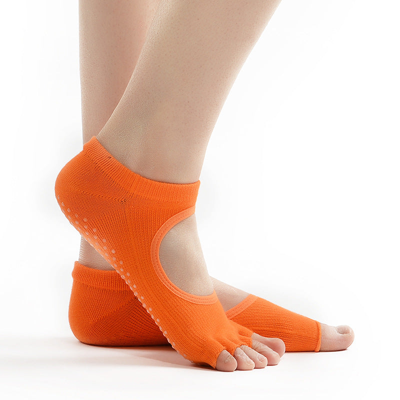 Cotton Anti Slip Grip Pilates Yoga Socks (5 Units)