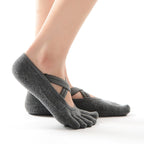 Cross Straps Five Toe Sport Yoga Socks （5 Units）