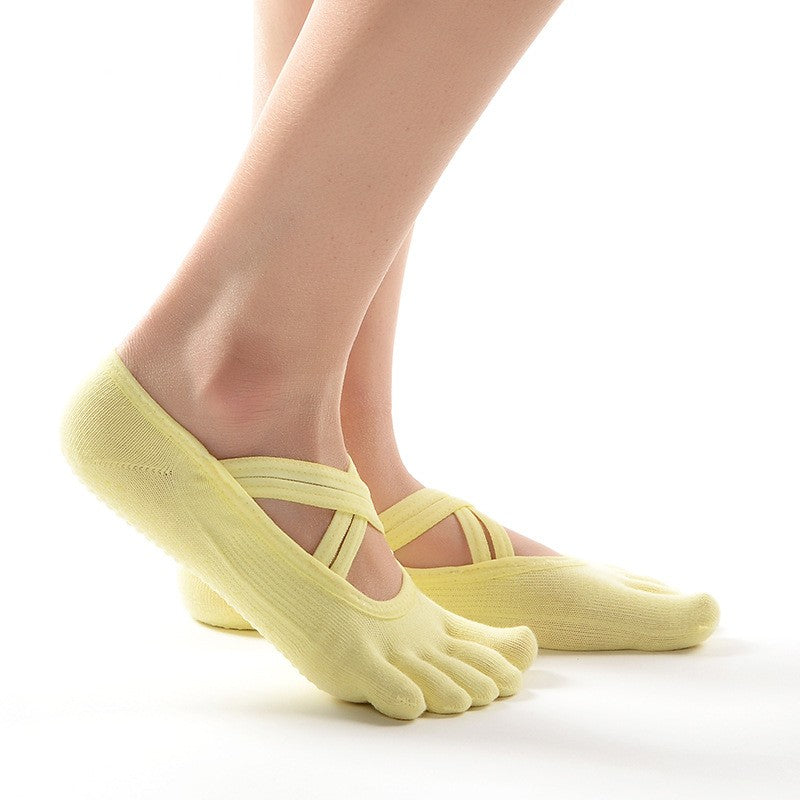 Cross Straps Five Toe Sport Yoga Socks （5 Units）