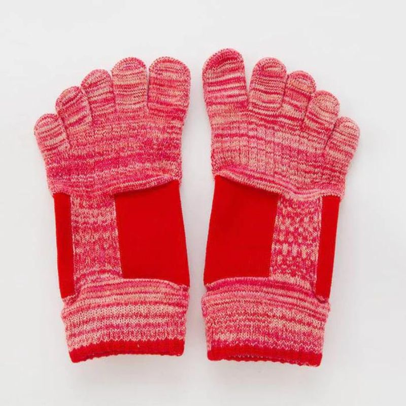 Arch Support Ankle Grip Toe Socks With Power Pads