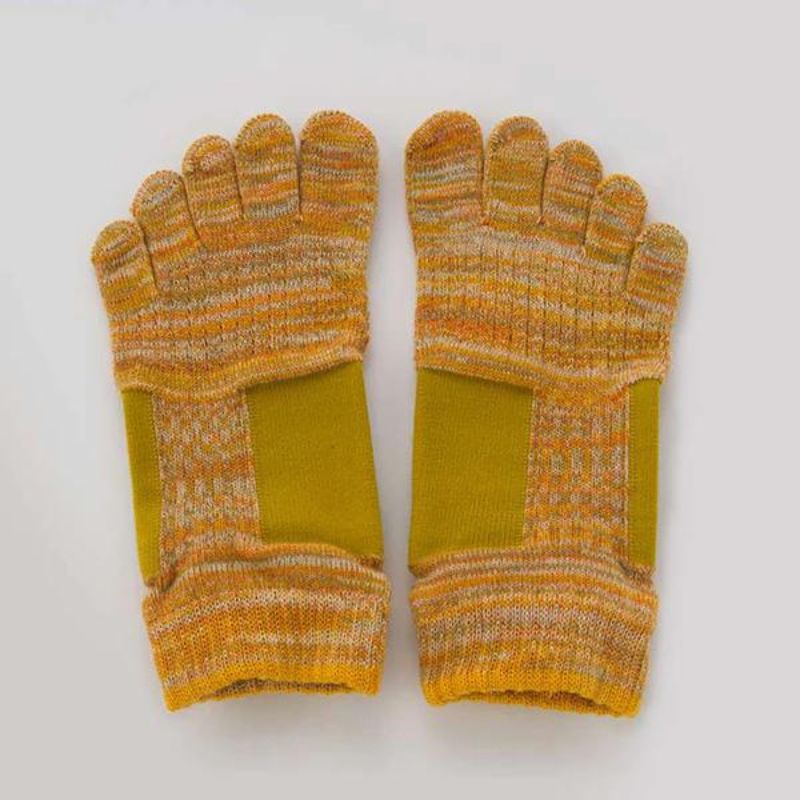 Arch Support Ankle Grip Toe Socks With Power Pads
