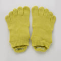 Basic Solid Colors Ankle Grip Toe Socks With Power Pads