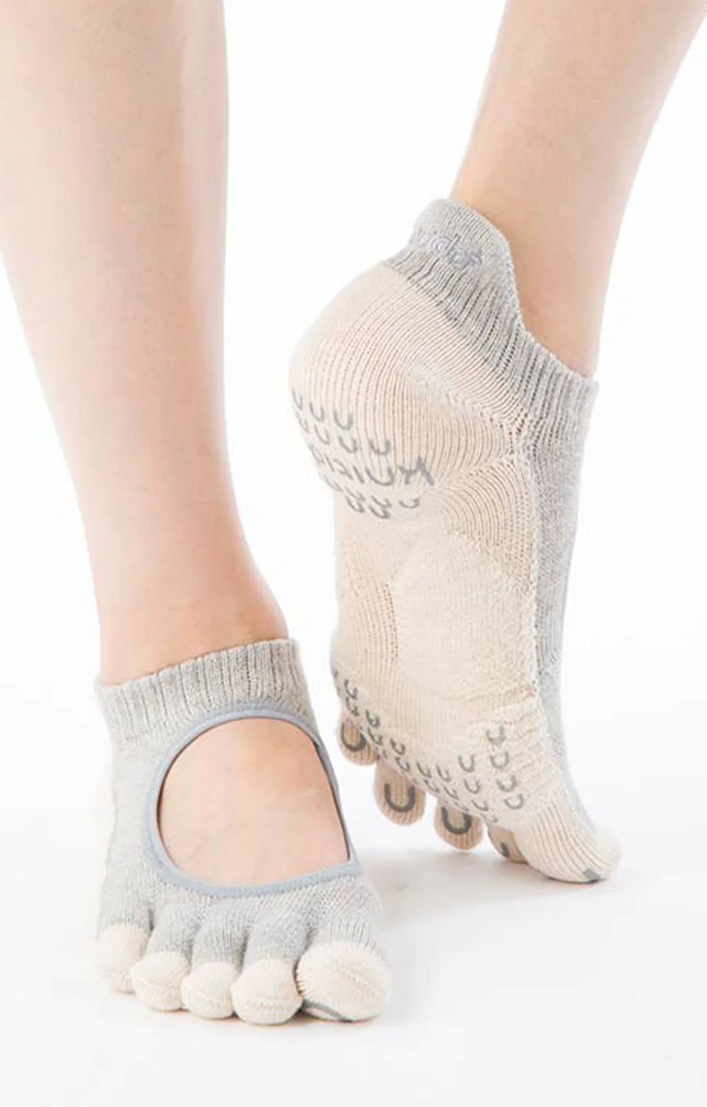 Botanical Dyed Footie *Grip+Power Pads* Grip Socks