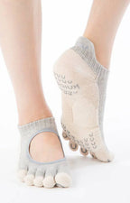 Botanical Dyed Footie *Grip+Power Pads* Grip Socks